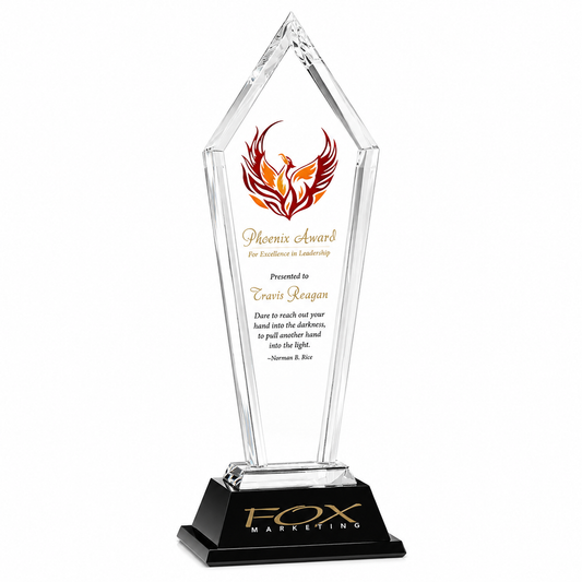 Executive Engraved Signature Peak Crystal Award