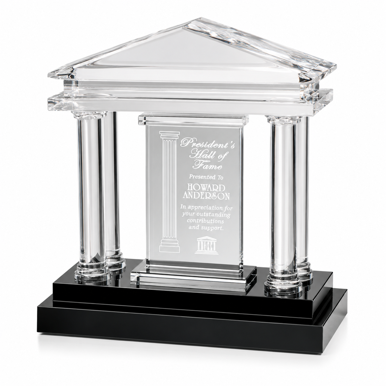 Executive Engraved Parthenon Crystal Award