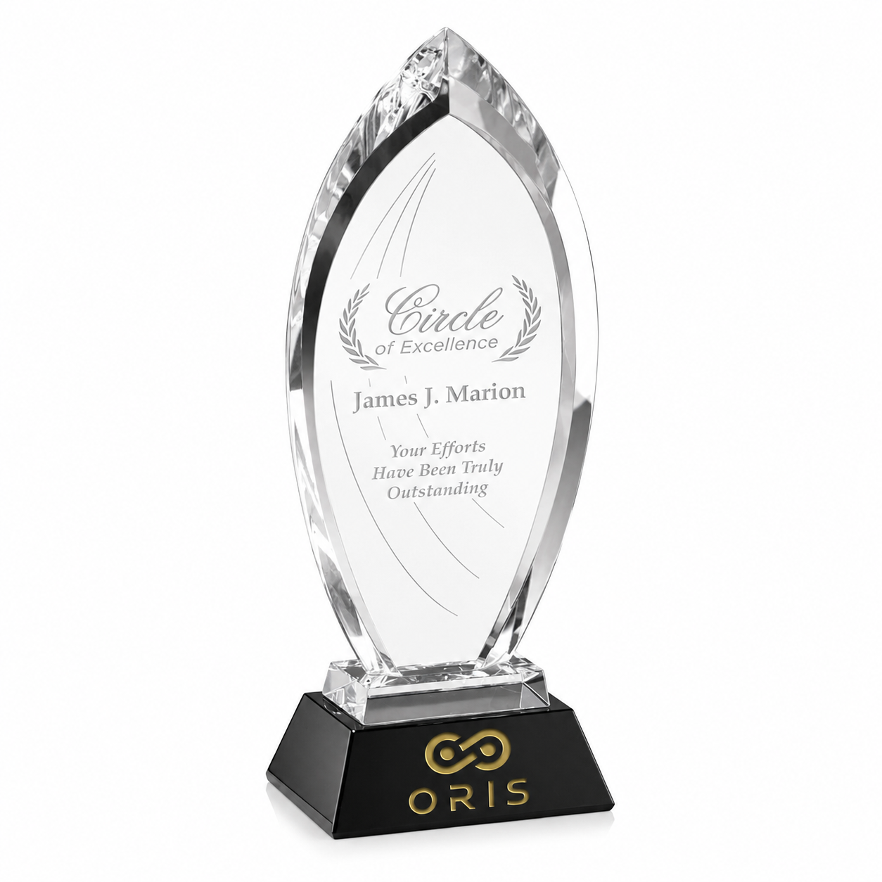 Personalized Majestic Crystal Award