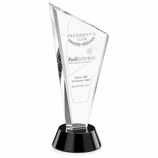 Personalized Engraved Invincible Crystal Award