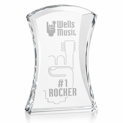 Personalized Harcourt Crystal Award Trophy with Custom Engraving