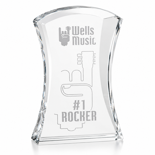 Personalized Harcourt Crystal Award Trophy with Custom Engraving