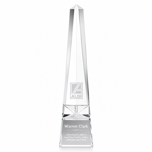 Personalized Everest Obelisk Crystal Award Trophy