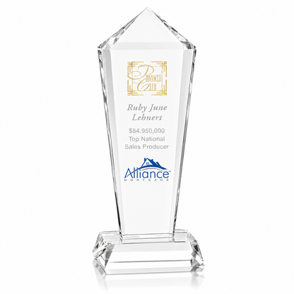 Personalized Epic Peak Crystal Award Trophy with Engraving
