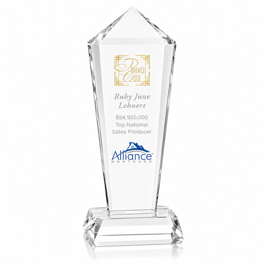 Personalized Epic Peak Crystal Award Trophy with Engraving