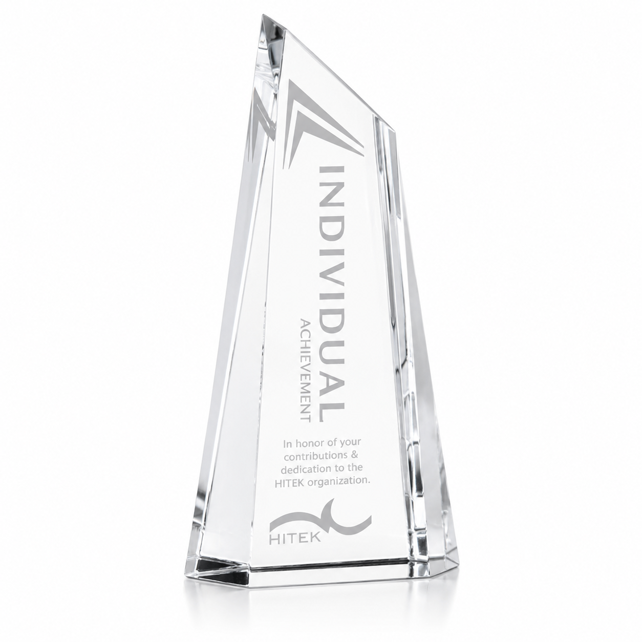 Personalized Enfield Crystal Award Trophy with Custom Engraving