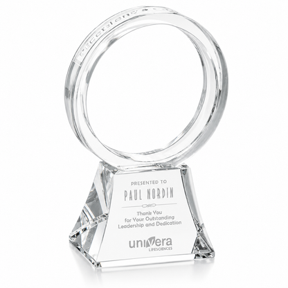 Personalized Corona Crystal Award Trophy with Custom Engraving