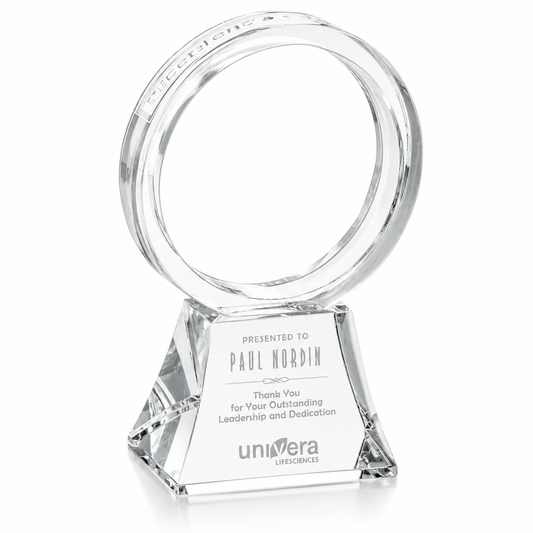 Personalized Corona Crystal Award Trophy with Custom Engraving
