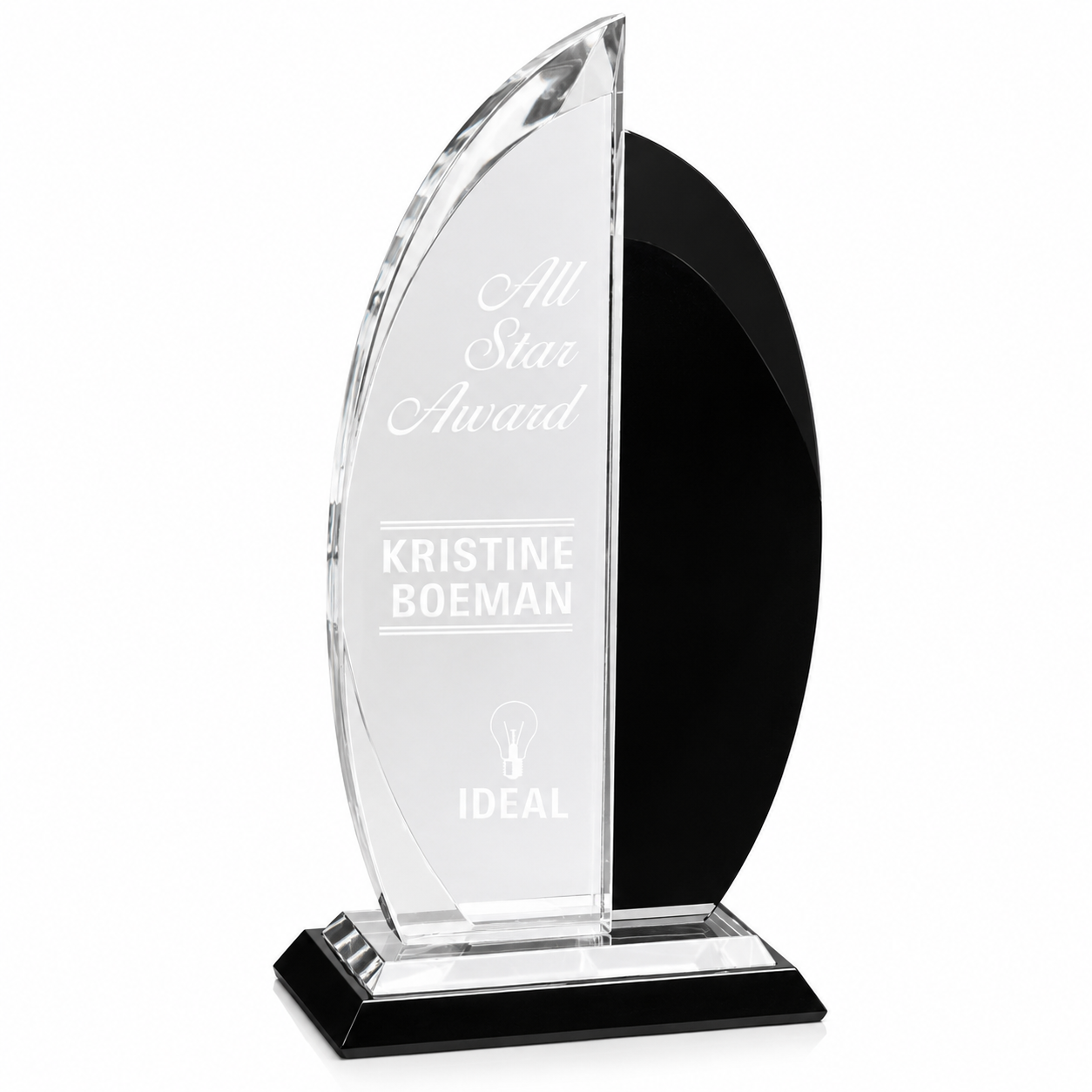 Personalized Beacon Crystal Award Trophy