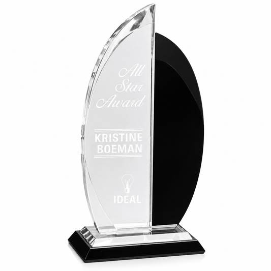 Personalized Beacon Crystal Award Trophy