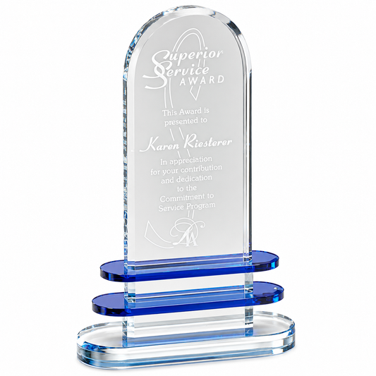 Personalized Pearl Lake Crystal Award Trophy