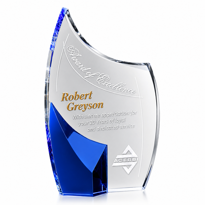 Personalized Blue Allure Indigo Award