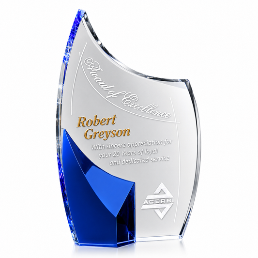 Personalized Blue Allure Indigo Award