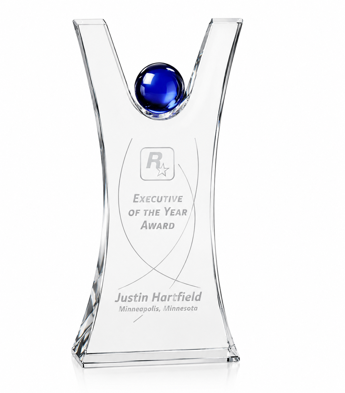 Personalized Engraved Triumphant Crystal Award