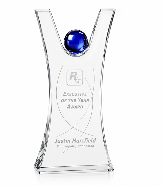 Personalized Engraved Triumphant Crystal Award
