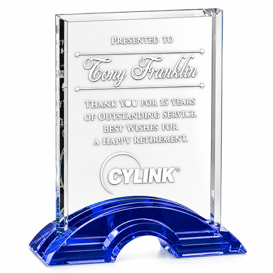 Personalized Greenbury Indigo Rectangle Award
