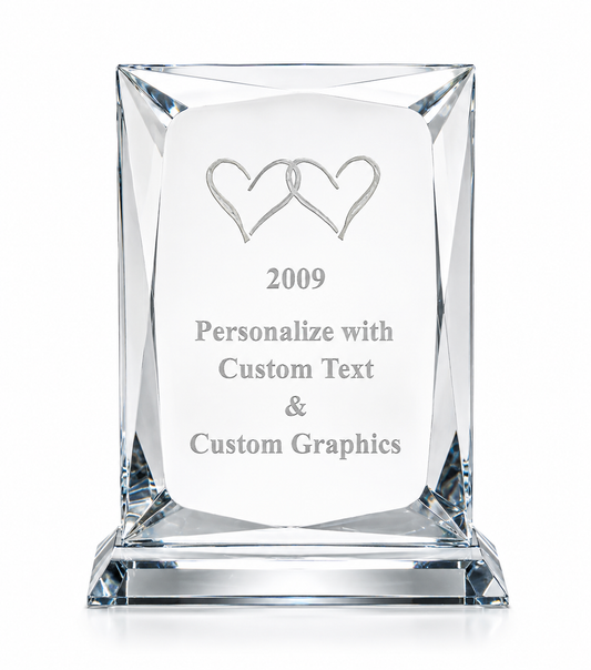 Personalized  Square Plate Crystal Award