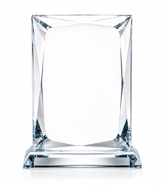 Personalized  Square Plate Crystal Award