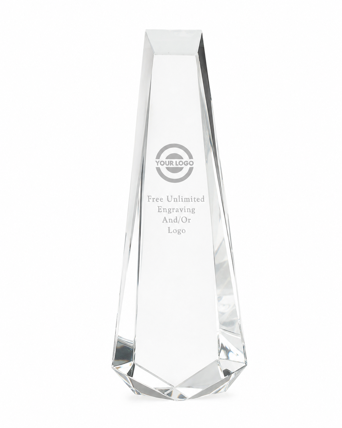 Crystal Obelisk Award – Personalized Engraved Crystal Trophy