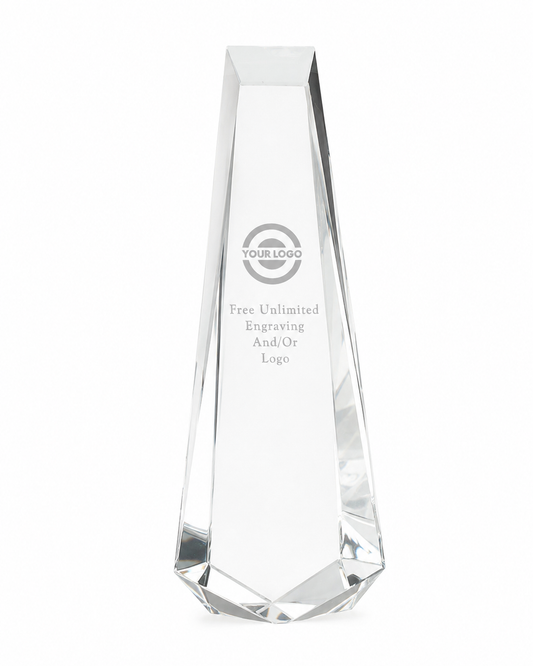 Crystal Obelisk Award – Personalized Engraved Crystal Trophy