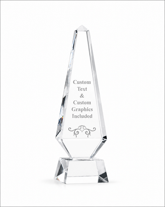 Prism Crystal Award – Personalized Engraved Crystal Trophy