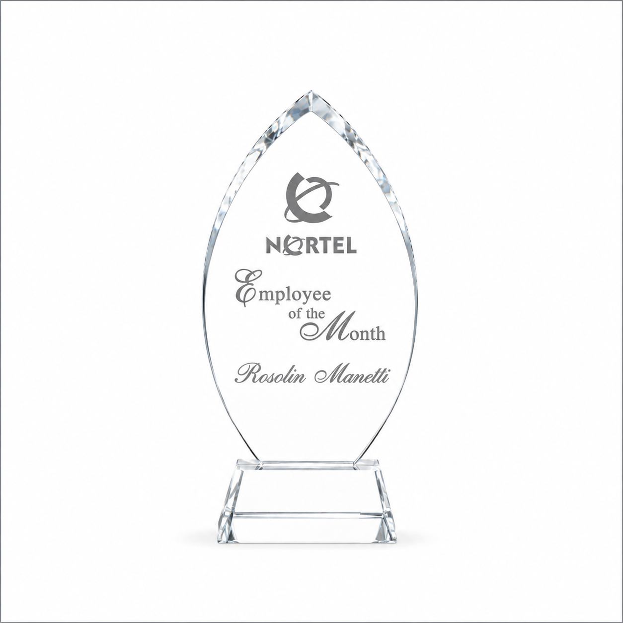 Cascade Custom Crystal Award – Personalized Engraved Trophy