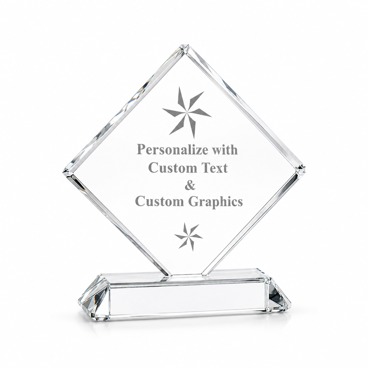 Square Crystal Award – Personalized Engraved Recognition Trophy