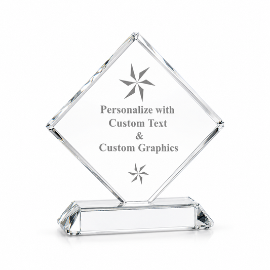 Square Crystal Award – Personalized Engraved Recognition Trophy