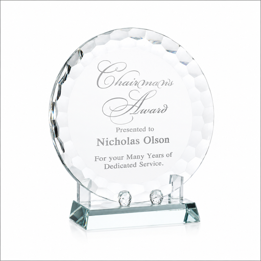 Crystal Plate Award – Personalized Engraved Recognition Trophy