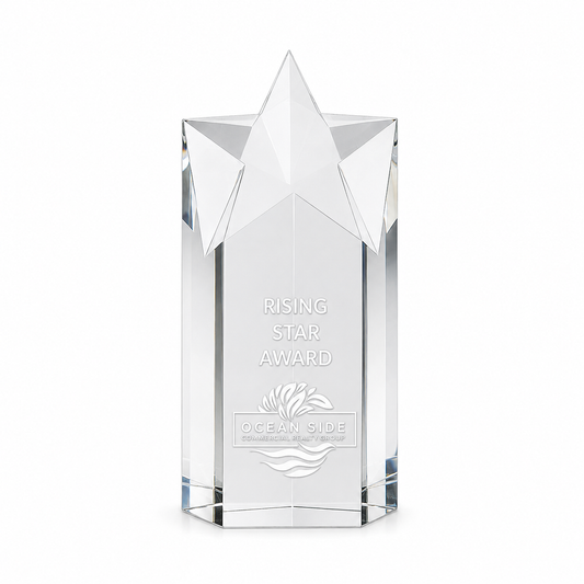 Star Crystal Award – Custom Engraved Recognition Trophy
