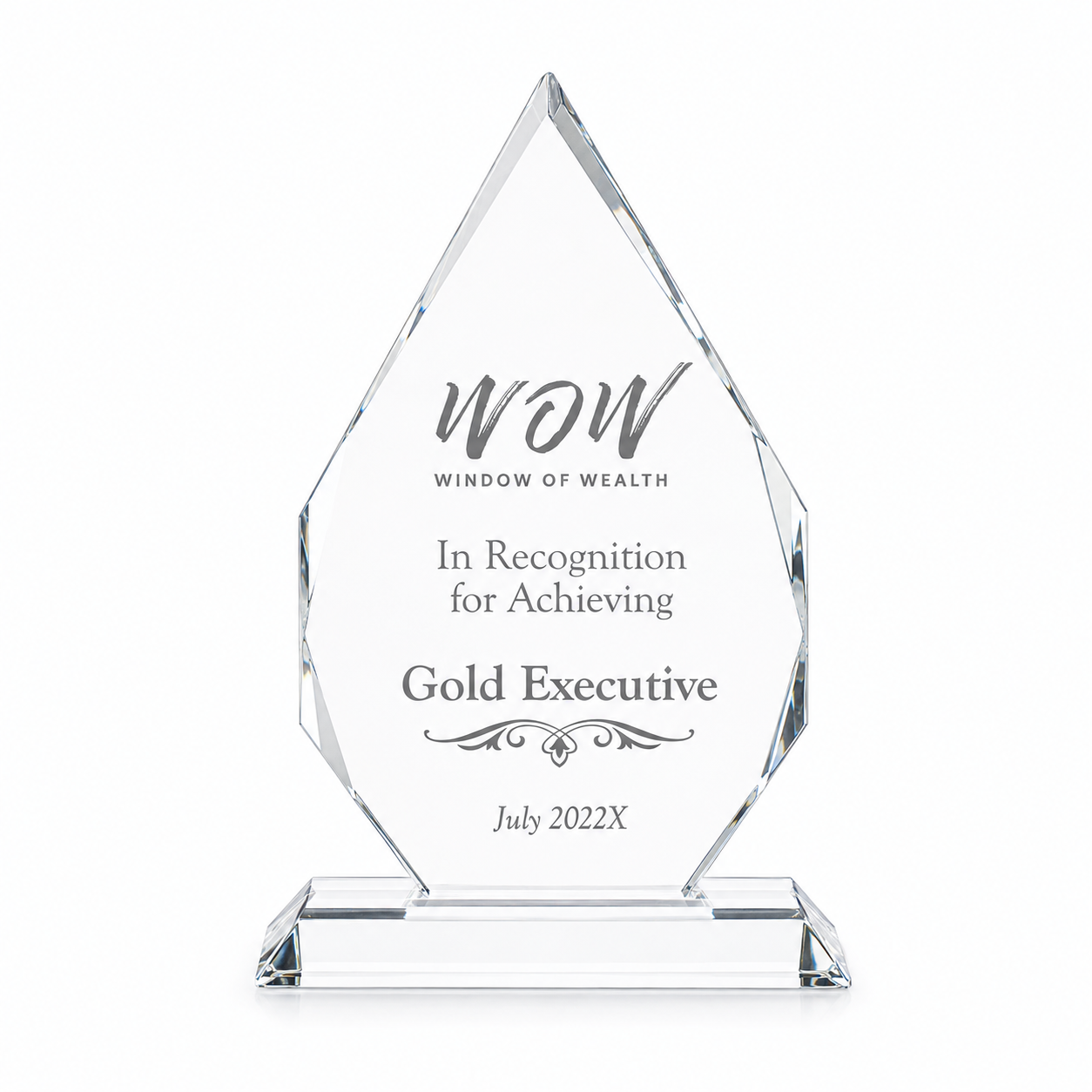 Tear Shaped Crystal Award – Personalized Engraved Recognition Trophy