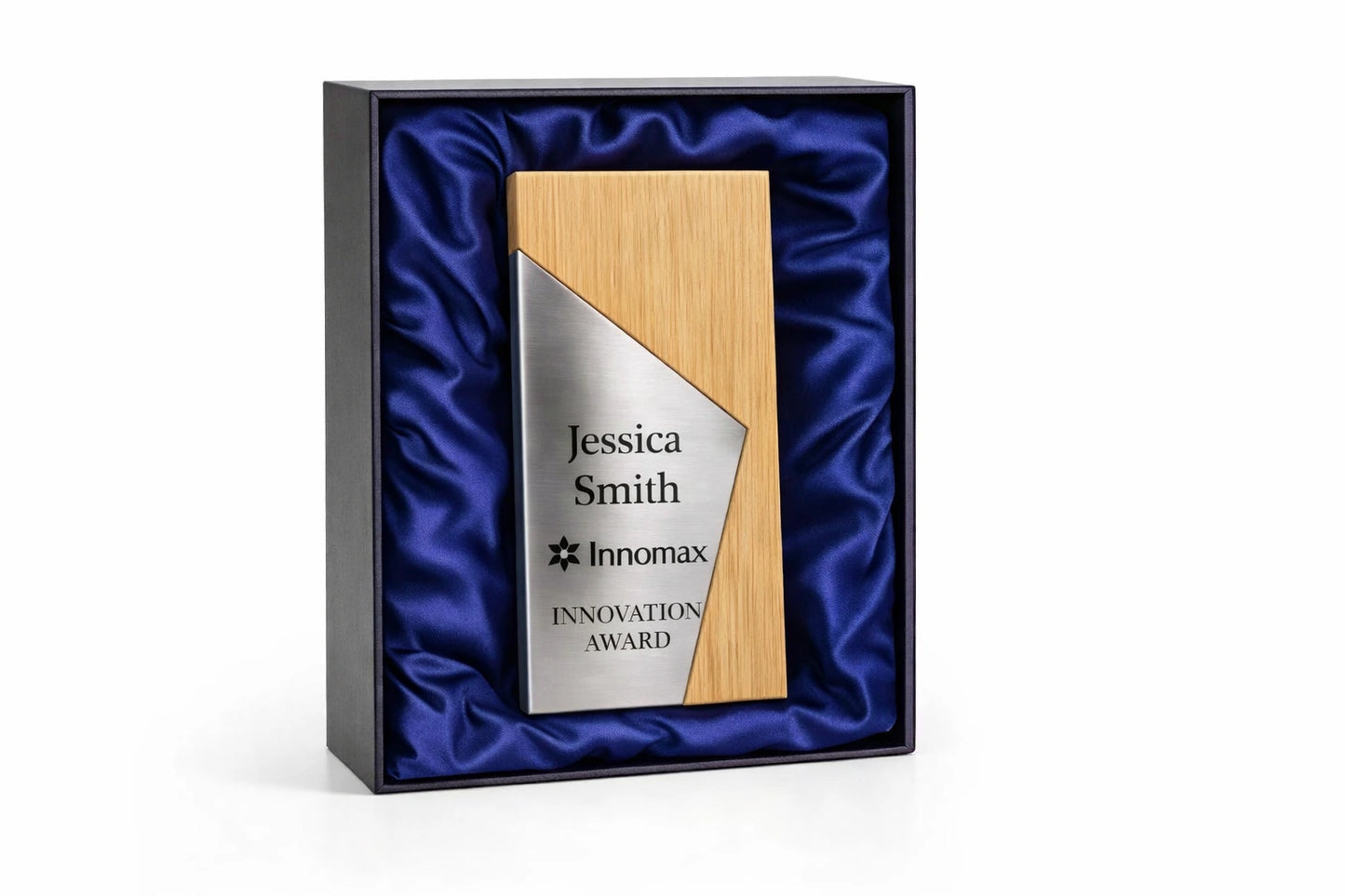 Slanted Wood Concrete Plaque