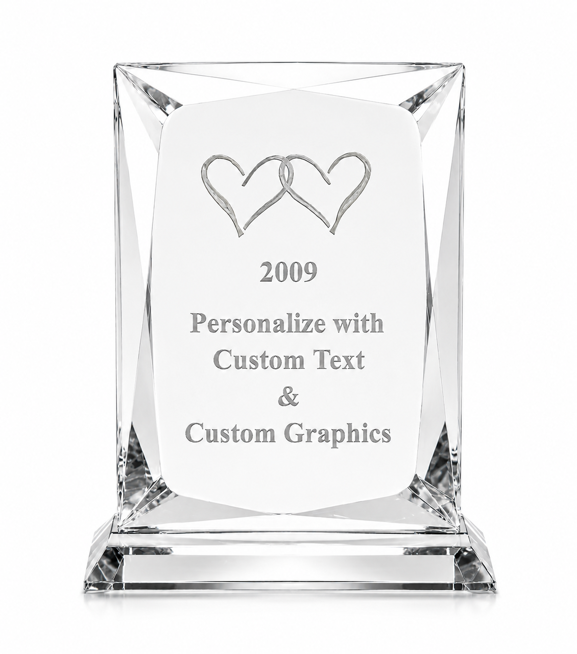 Personalized  Square Plate Crystal Award