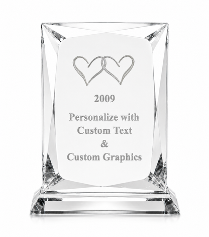 Personalized  Square Plate Crystal Award