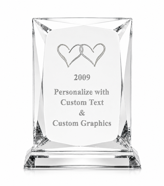 Personalized  Square Plate Crystal Award