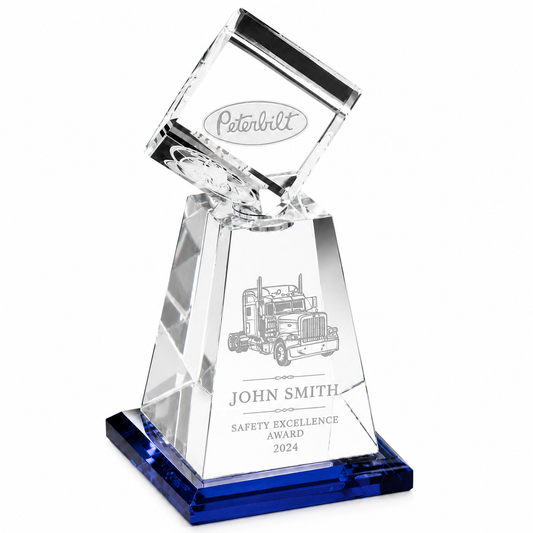 Personalized Awards In Motion Albany Crystal Trophy