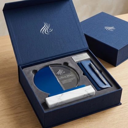 Azure Celestial Crystal Plaque Awards