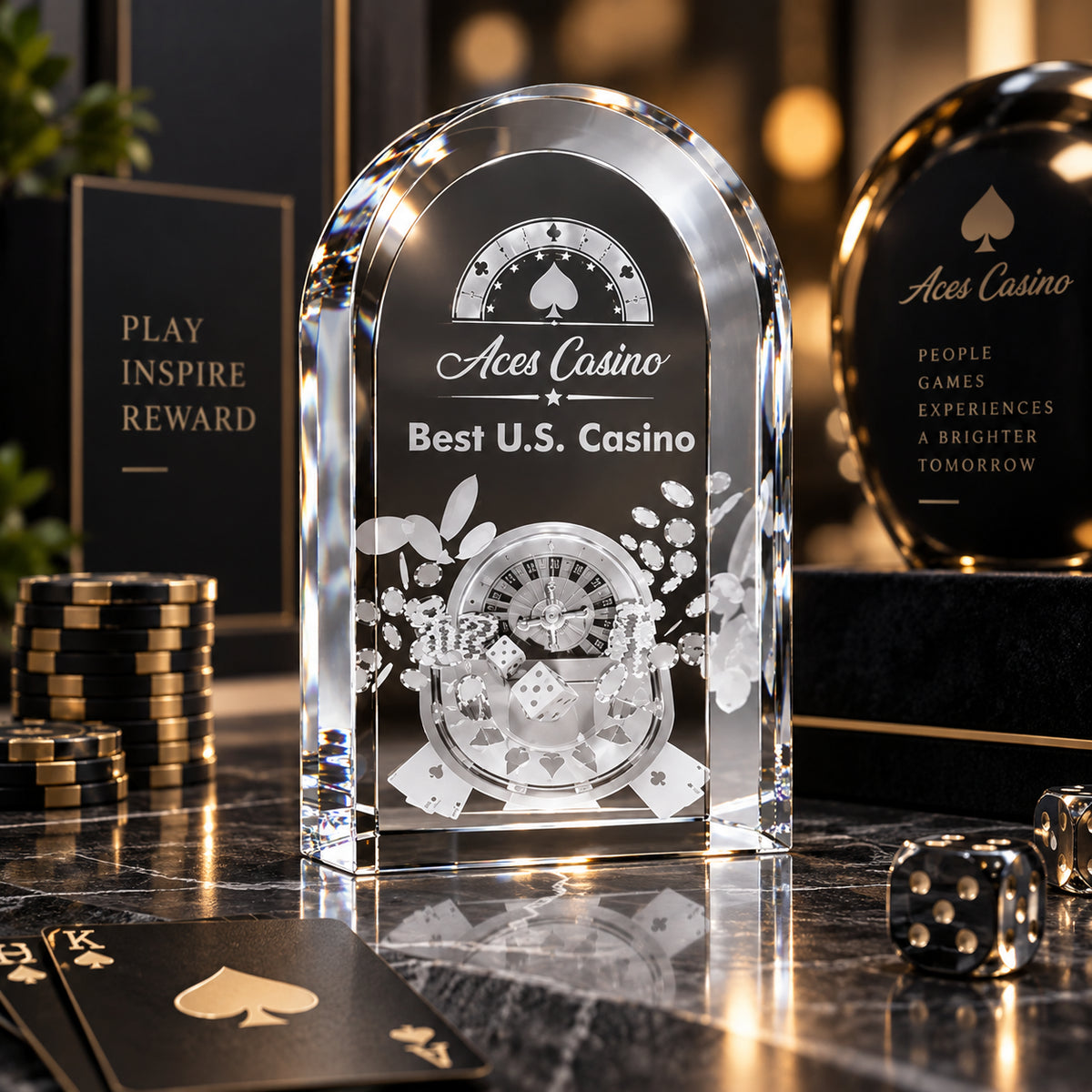Casino Prestige | Custom Casino Recognition Crystal Award