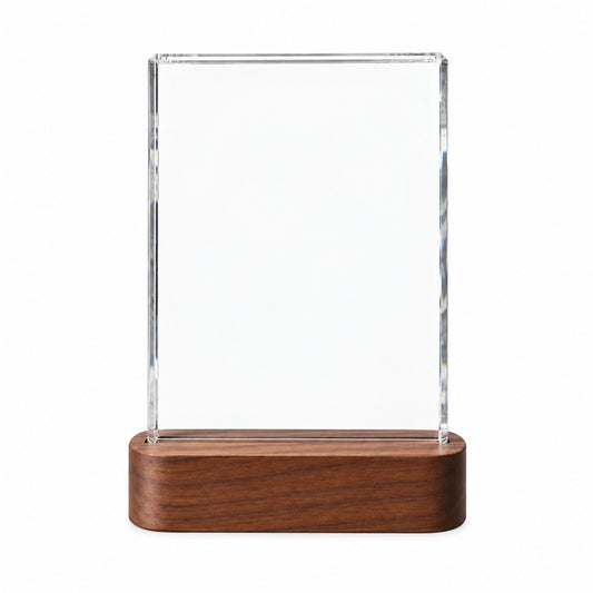 Blessed Walnut | Custom Islamic Wedding Crystal Plaque