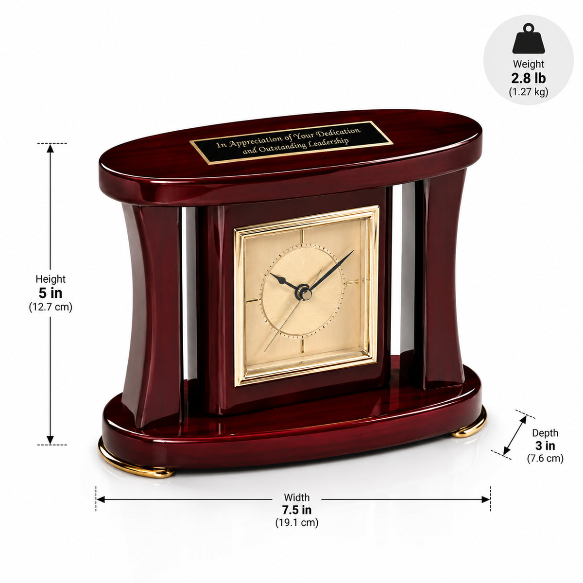 Leadership Legacy | Executive Appreciation Wood Clock Award
