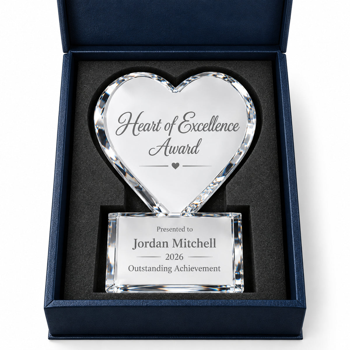 Heartfelt Honor | Employee Appreciation Heart Crystal Award