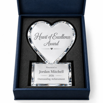 Heartfelt Honor | Employee Appreciation Heart Crystal Award
