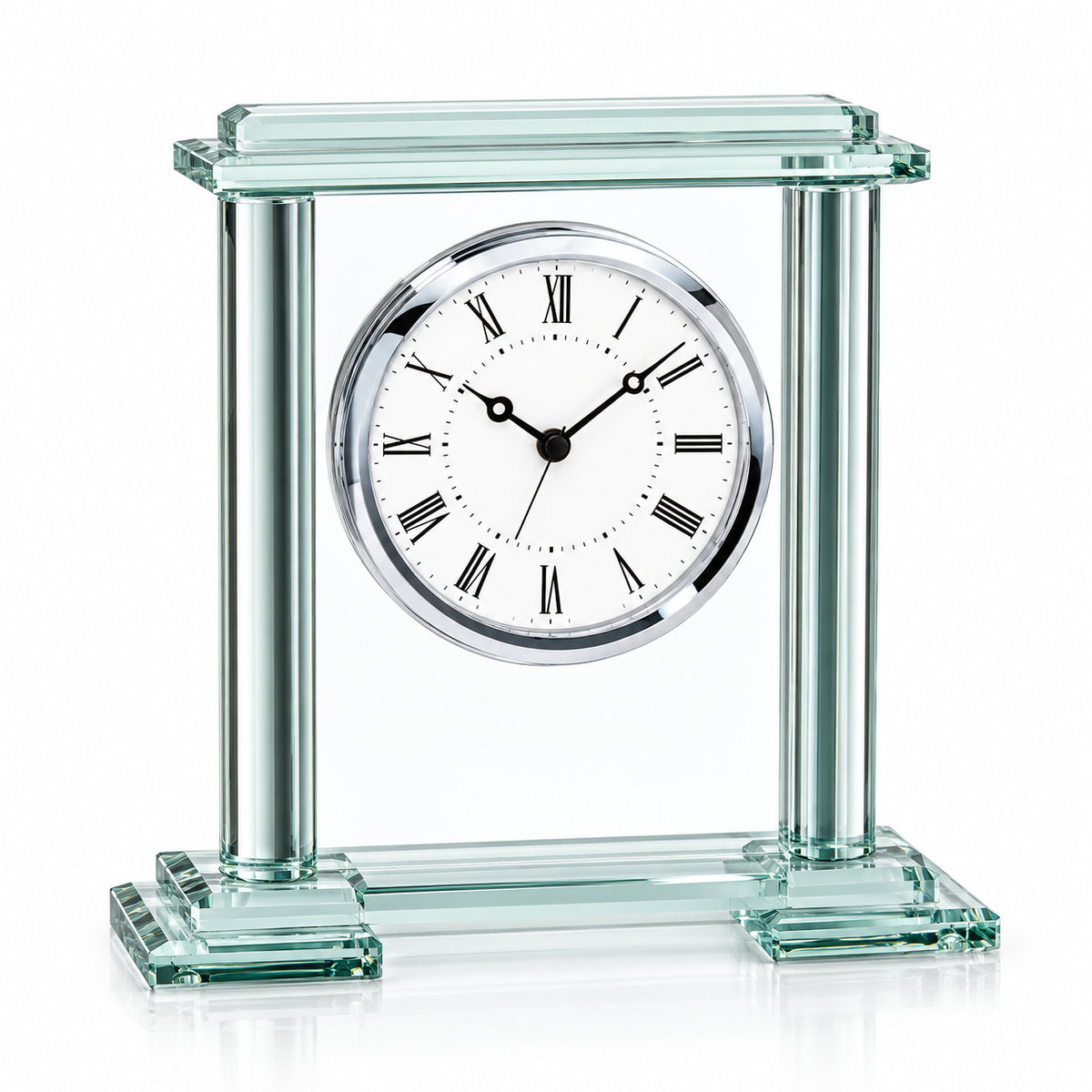 Senior Elegance | Custom Retirement Crystal Clock Award