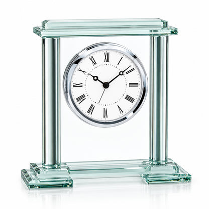 Senior Elegance | Custom Retirement Crystal Clock Award