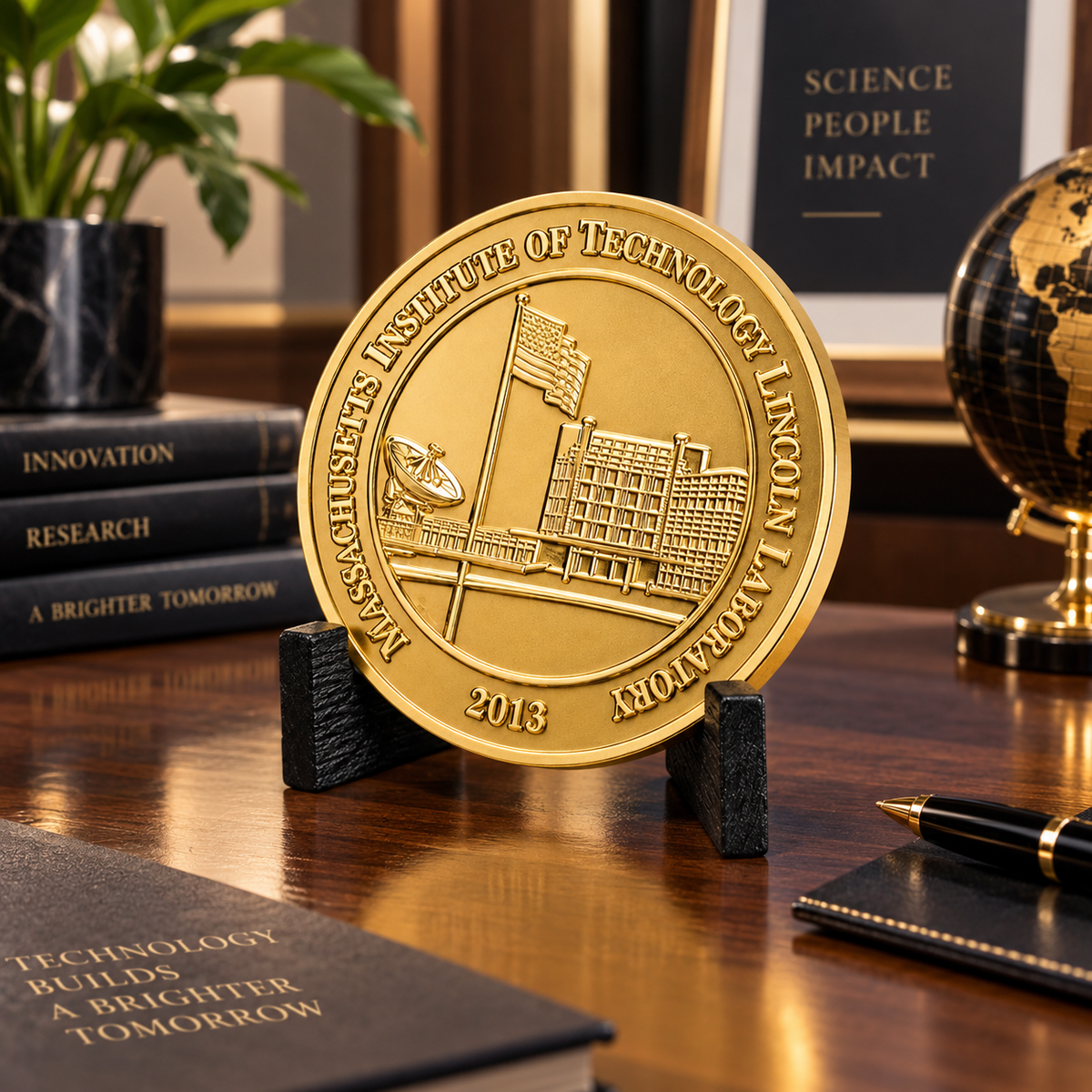Gold Challenge | Satin Gold Executive Leadership Recognition Challenge Coin