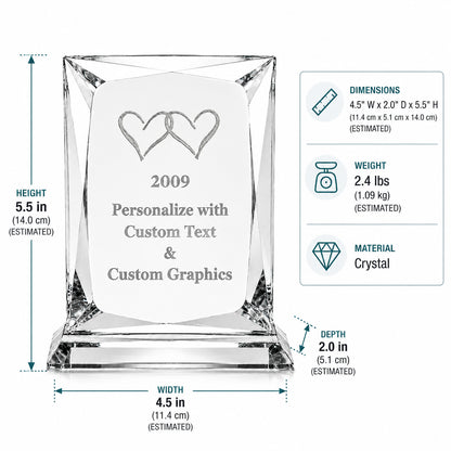 Plaque personnalisée | Trophée en cristal gravé