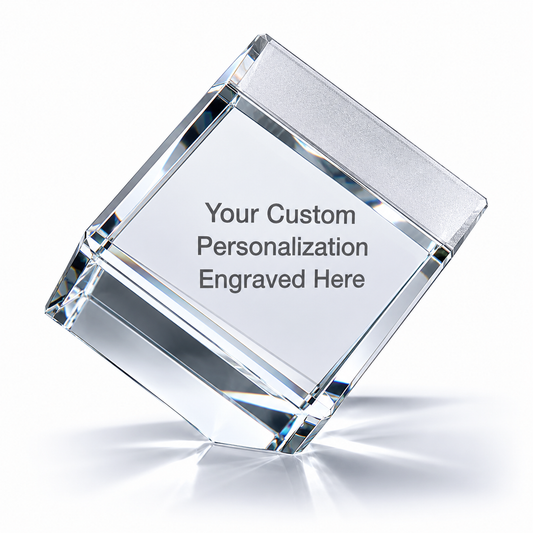 Cube Crystal Award – Personalized Engraved Recognition Crystal
