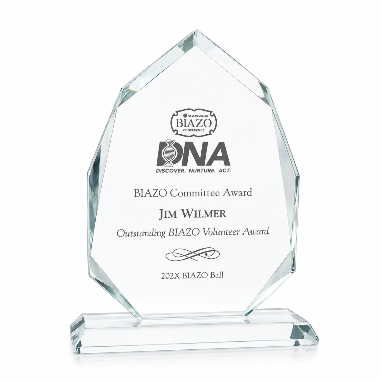 Arrowhead Crystal Award – Personalized Engraved Recognition Trophy