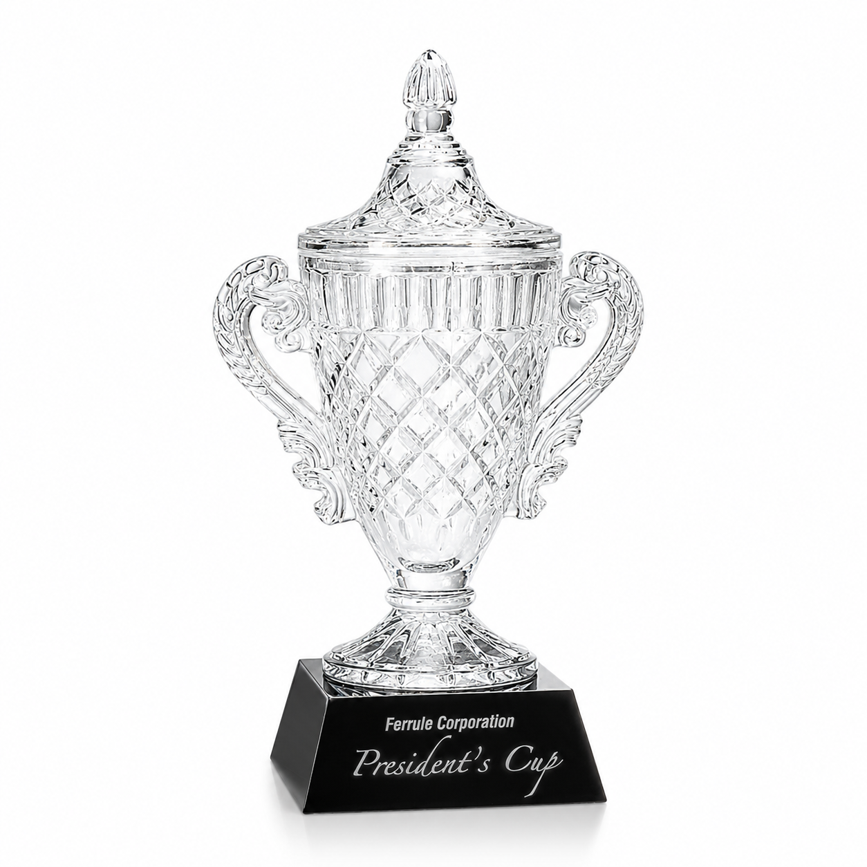 Premier Crystal Cup Trophy – Custom Engraved Executive Award