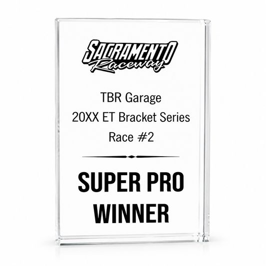 Wedge Crystal Plaque Award – Custom Engraved Recognition Trophy